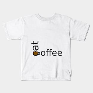 cat and coffee Kids T-Shirt